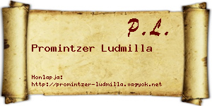 Promintzer Ludmilla névjegykártya